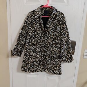 Forever 21 Animal Print Teddy Jacket